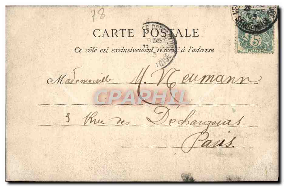 CPA Versailles Temple de l'amour — Verso