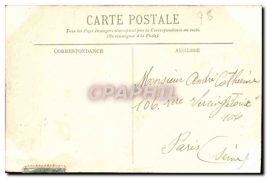 CPA Versailles La Salle du Jeu de Paume — Rückseite