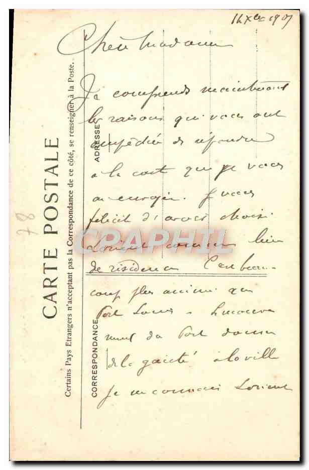 CPA Versailles Aile Nord de la Cour d'Entree du Chateau La chapelle — Verso