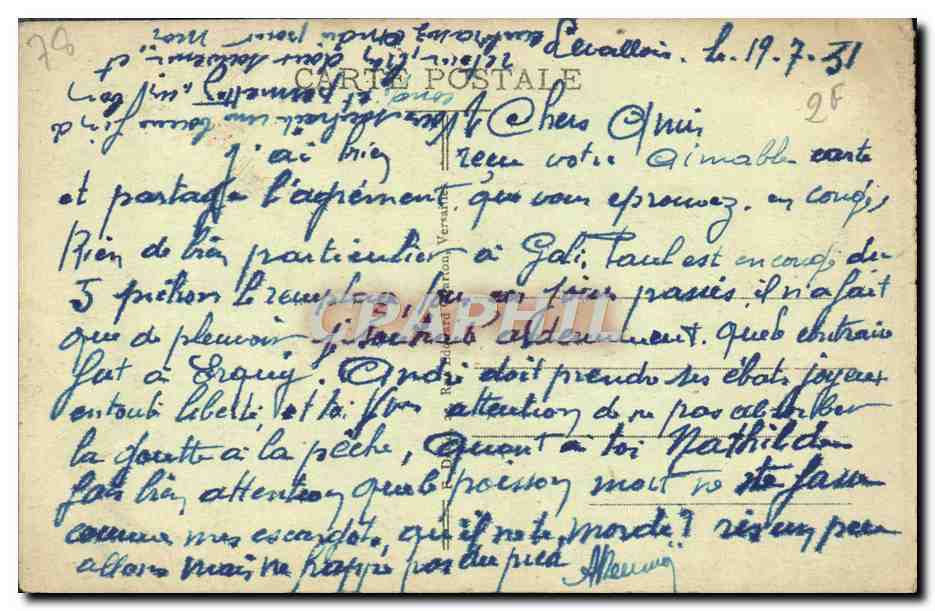 CPA Versailles Temple de L'Amour — Verso
