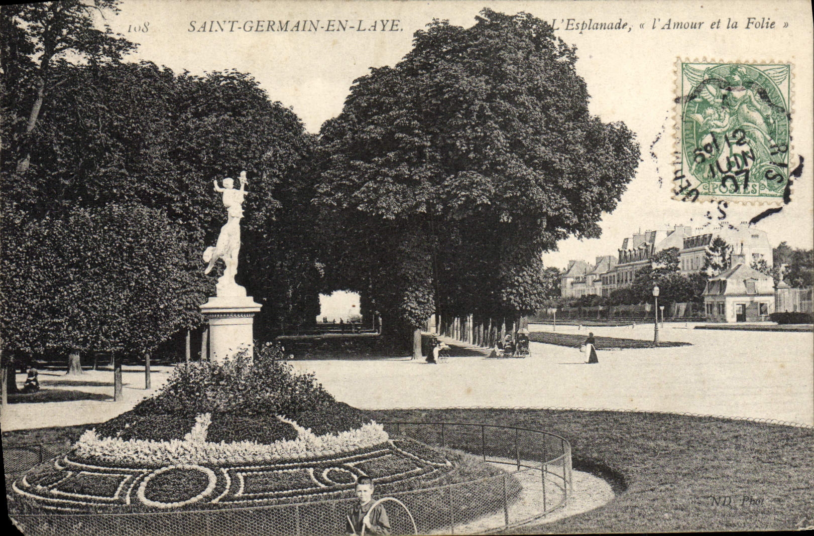 Saint-Germain-en-Laye — L'Esplanade, « L'Amour et la Folie » — ND Phot, n°108