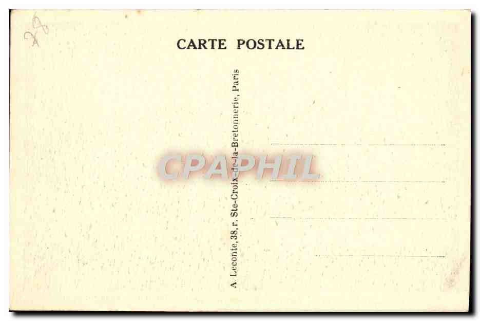 Versailles — Le Parc — Le Bassin du Char d'Apollon — éditeur A. Leconte, Paris — Verso