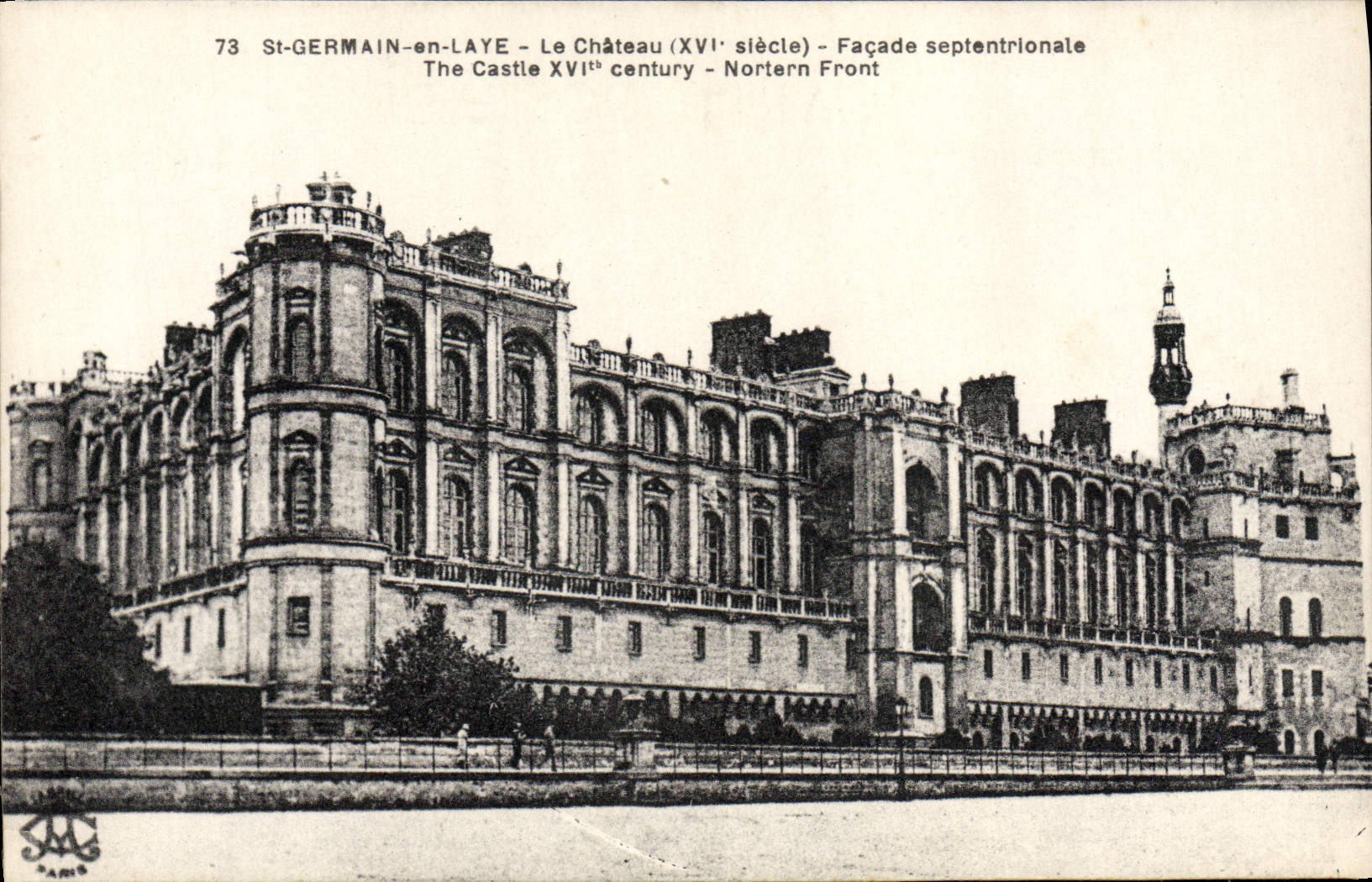 St-GERMAIN-en-LAYE — Le Château (XVIe siècle) — Façade septentrionale — SAMES