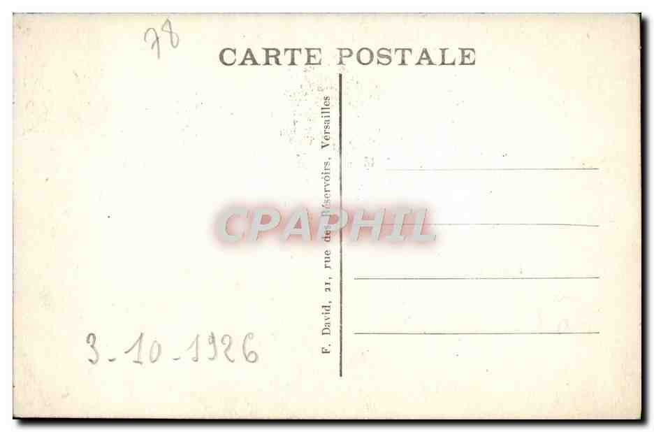 CPA Versailles Le Chateau sur le Parc Parterre de Latone Vue du tapis vert — Verso