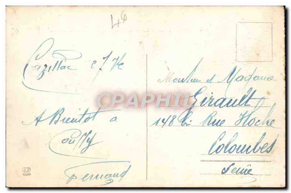 Rocamadour — Route de Canons, la Ville et l'Hôpitalet — Phototype Labouche Frères Toulouse — Rückseite