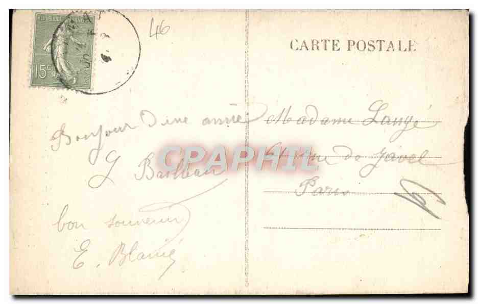 CPA Puits Du Padirac Cuisine du Restaurant de la Terrasse — Rückseite