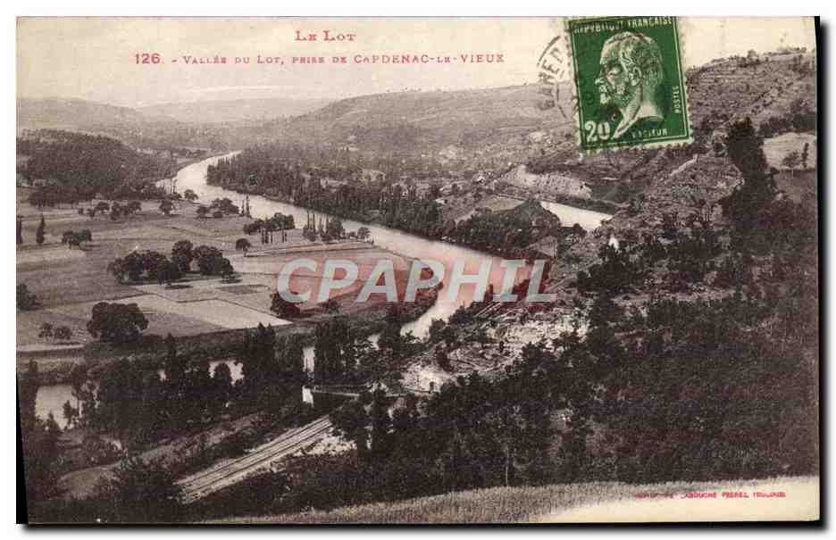 Vallée du Lot, près de Capdenac-le-Vieux — Éditeur : J. P. Toulon, n° 126