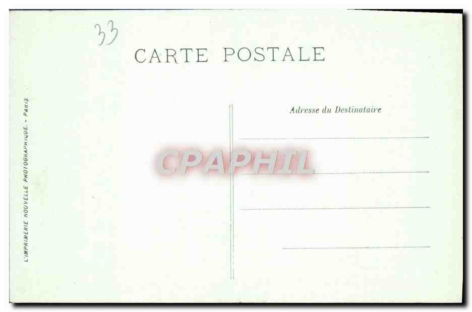 CPA Bordeaux Une Allee du Jardin Public — Verso