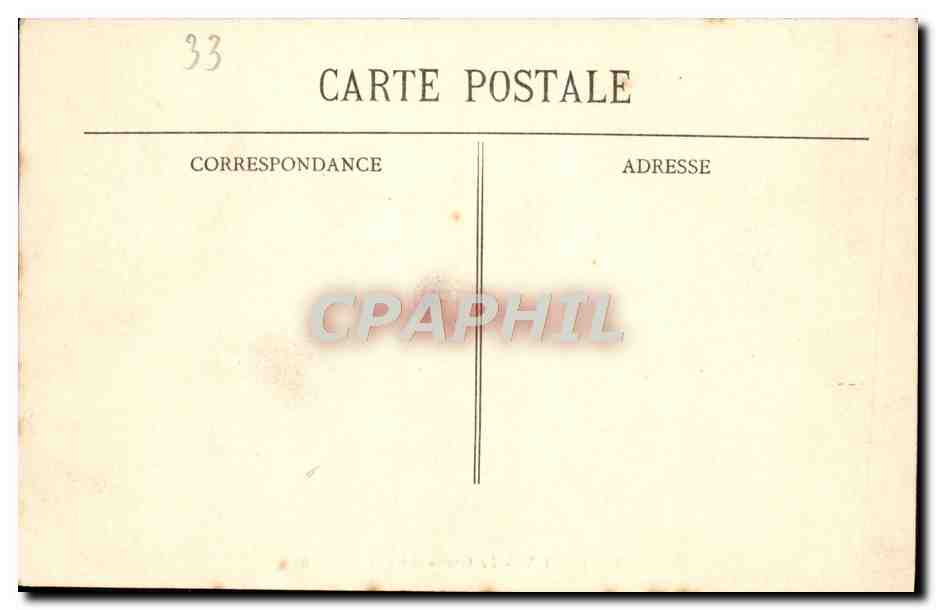 CPA Bordeaux Le Grand Theatre — Verso