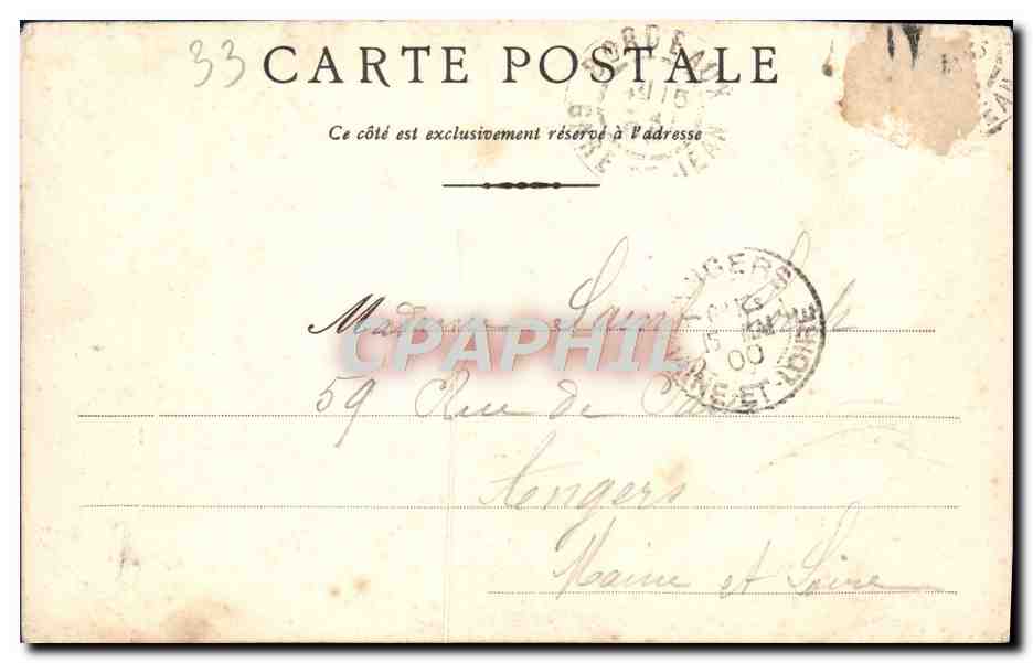 CPA Bordeaux Vue generale  — Verso