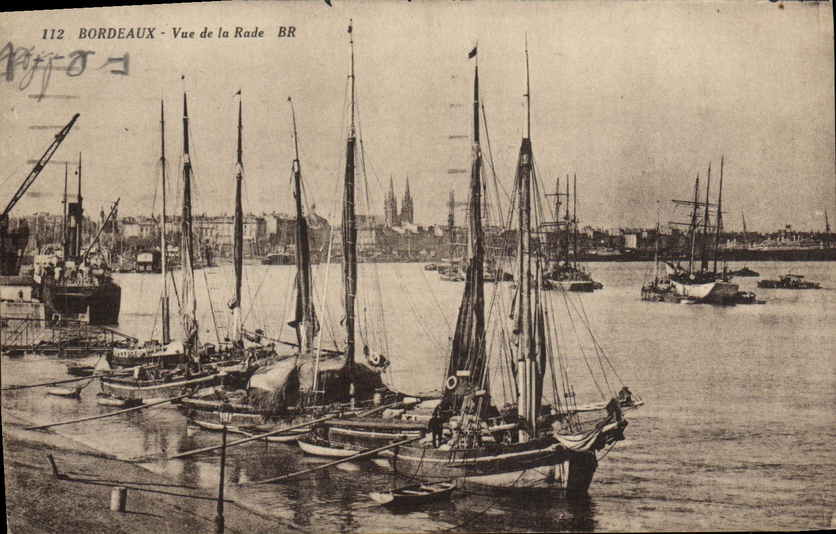 Bordeaux - Vue de la Rade BR — éditeur Bloc Frères, n° 112