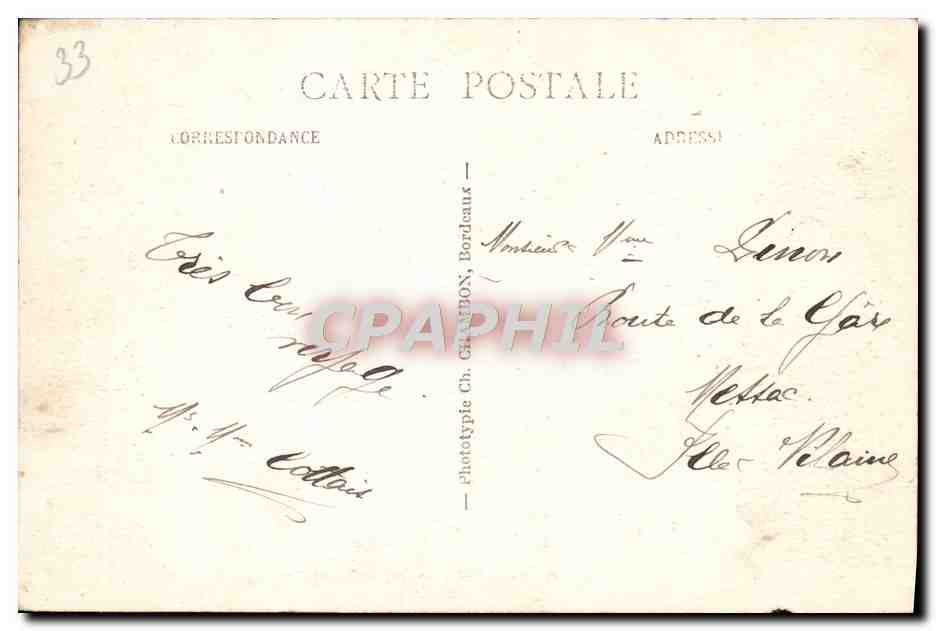 CPA Bordeaux Vue Generale de la Riviere Bateau — Rückseite
