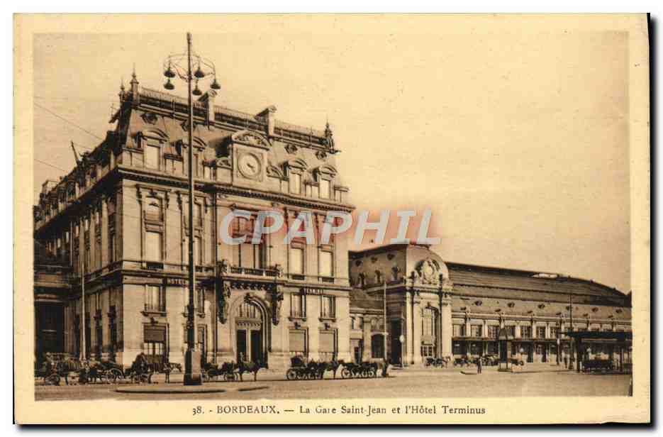 Bordeaux — La Gare Saint-Jean et l'Hôtel Terminus — CPAPHIL 38