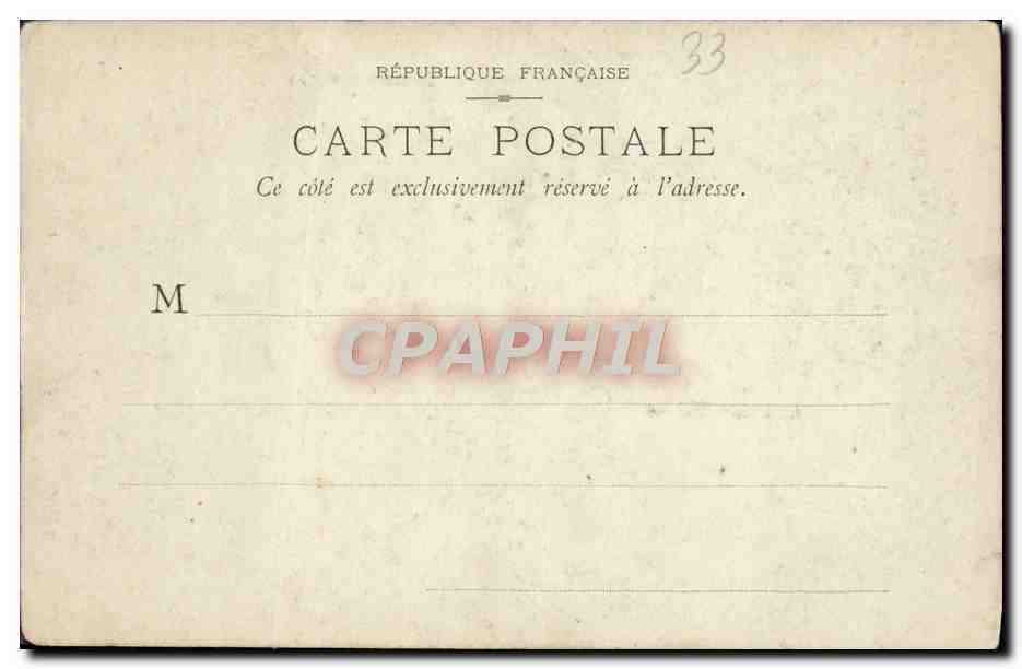 CPA Bordeaux Le Grand Theatre — Verso