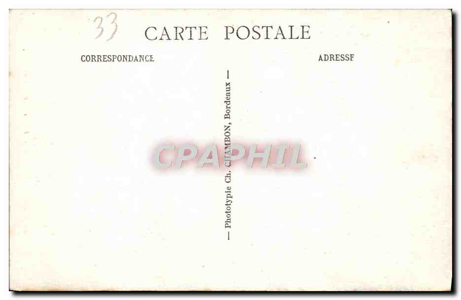 CPA Bordeaux Les Colonnes Rostrales — Rückseite