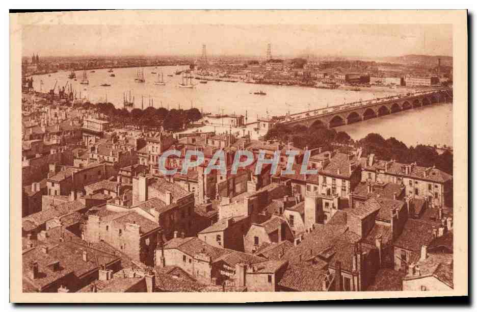 CPA Bordeaux Panorama de la tour Saint Michel