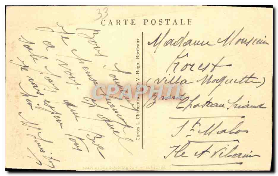 CPA Bordeaux Vue Generale Sur la Rade — Verso