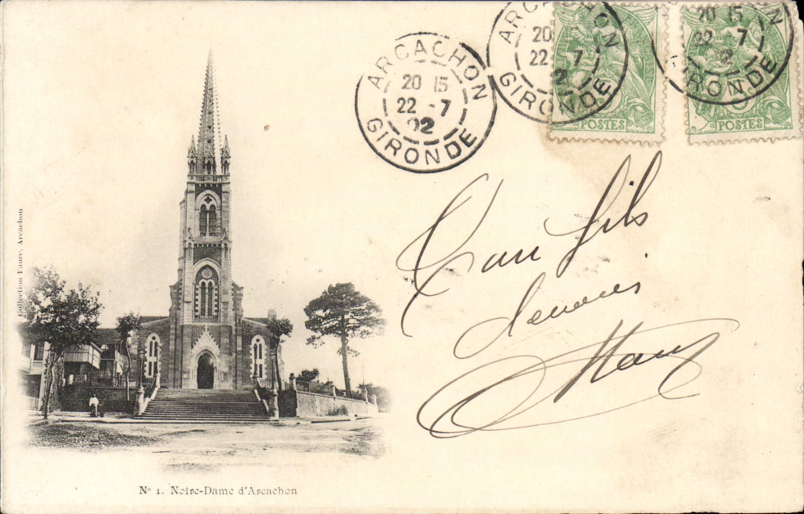 Notre-Dame d'Arcachon — Verleger: Enr. Avondon, Nr. 1