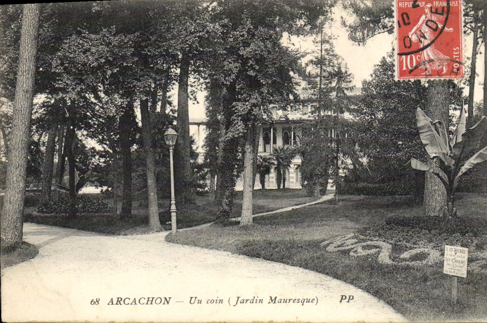 CPA Arcachon Un Coin Jardin Mauresque