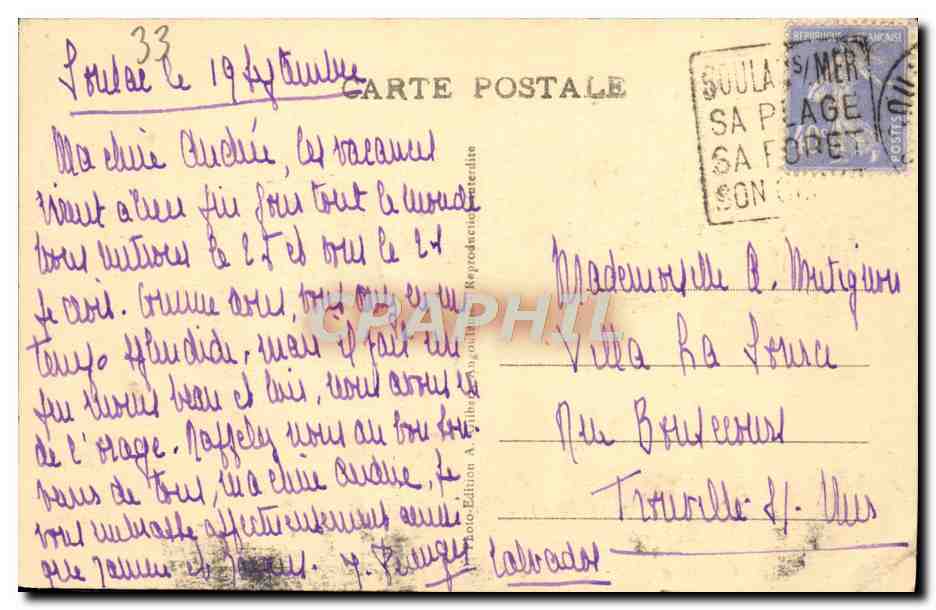 Soulac-sur-Mer — Dans les Pins — A.G.A. 4407 — Reverso