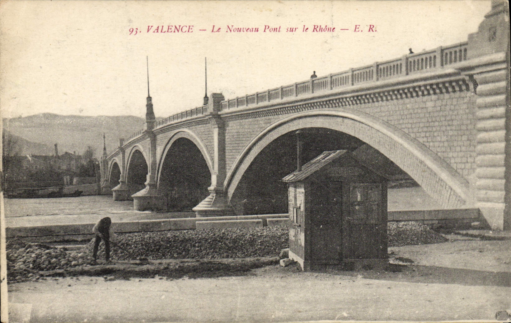 Valence — Le Nouveau Pont sur le Rhône — E. R.