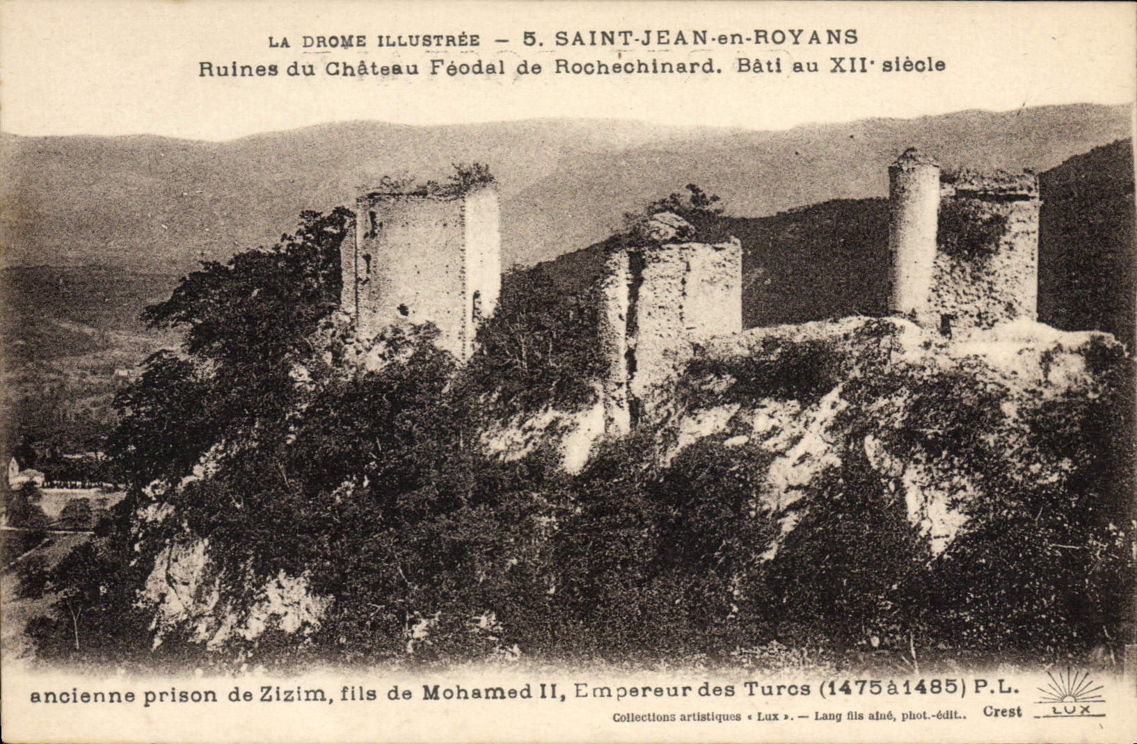 CPA St Jean en Royans Ruines du Chateau feodal de Rochechinard