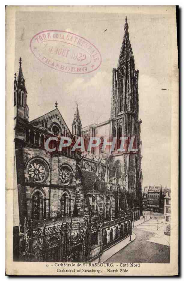 CPA Strasbourg Cathedrale de Cote Nord