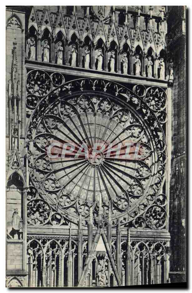 CPA Strasbourg La cathedrale Rosace
