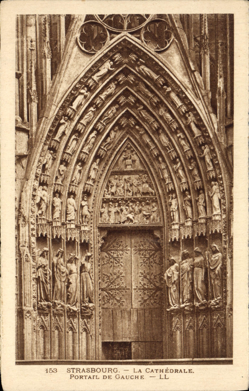 CPA Strasbourg La Cathedrale Portatl De Gauche
