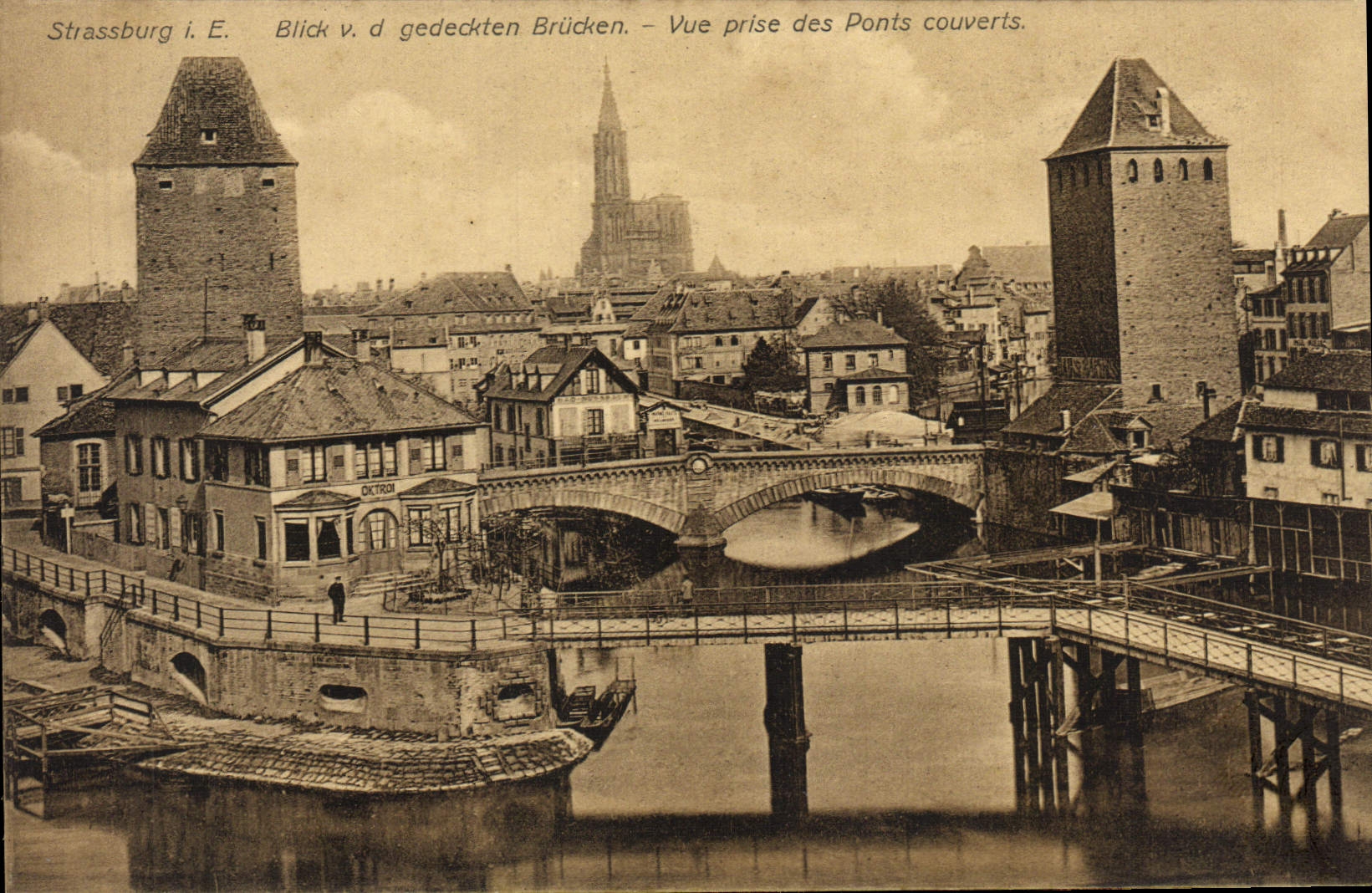 CPA Strassburg Gedeckten Brudien Vue Prise des Ponts 
