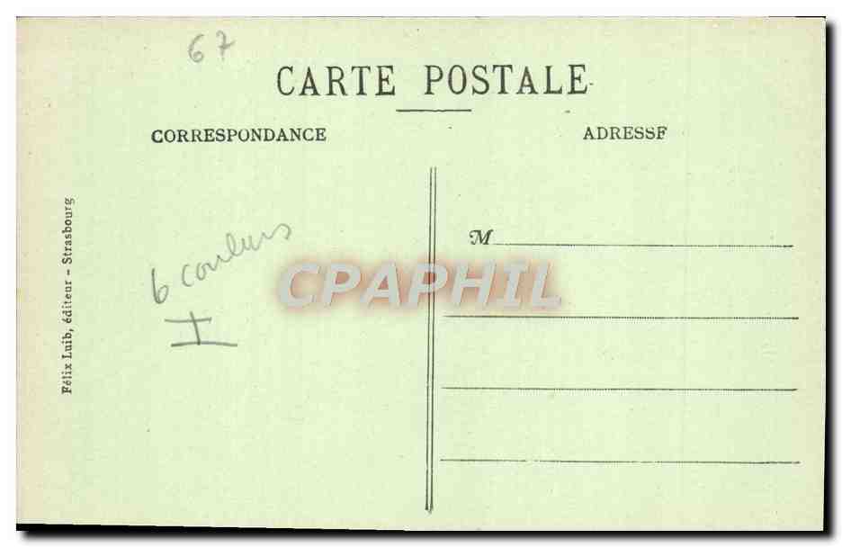CPA Strassburg Partie de l'Ill — Rückseite