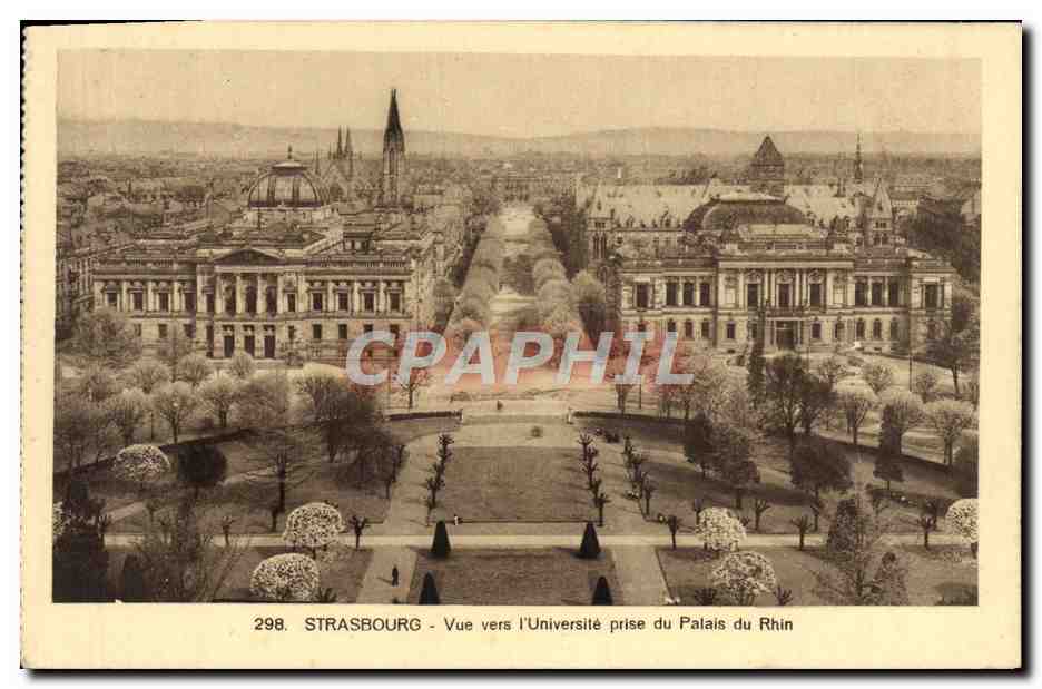 CPA Strasbourg Vue Vers L'Universite Prise du Palais du Rhin