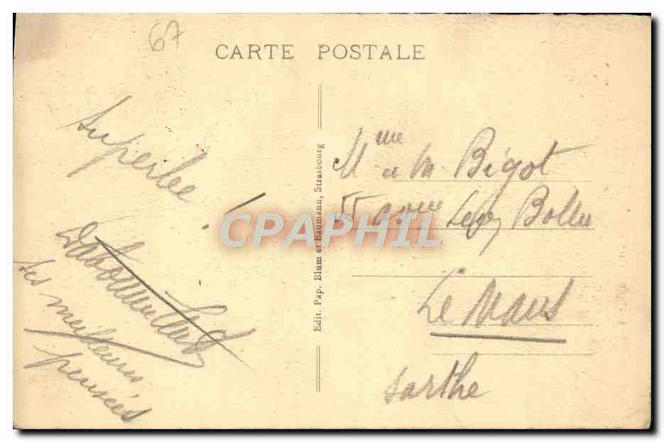 Strasbourg - Cour du Corbeau — éditeur Blam, n° 702 — Verso