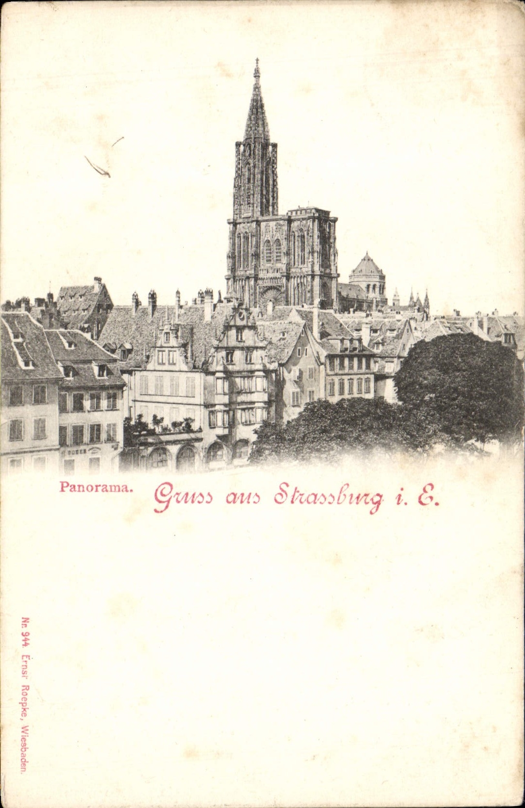 CPA Strasbourg Gruss aus Panorama