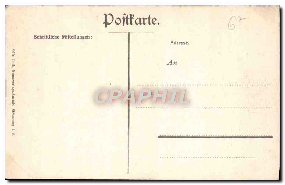 CPA Strasbourg Partie an der Ill — Rückseite