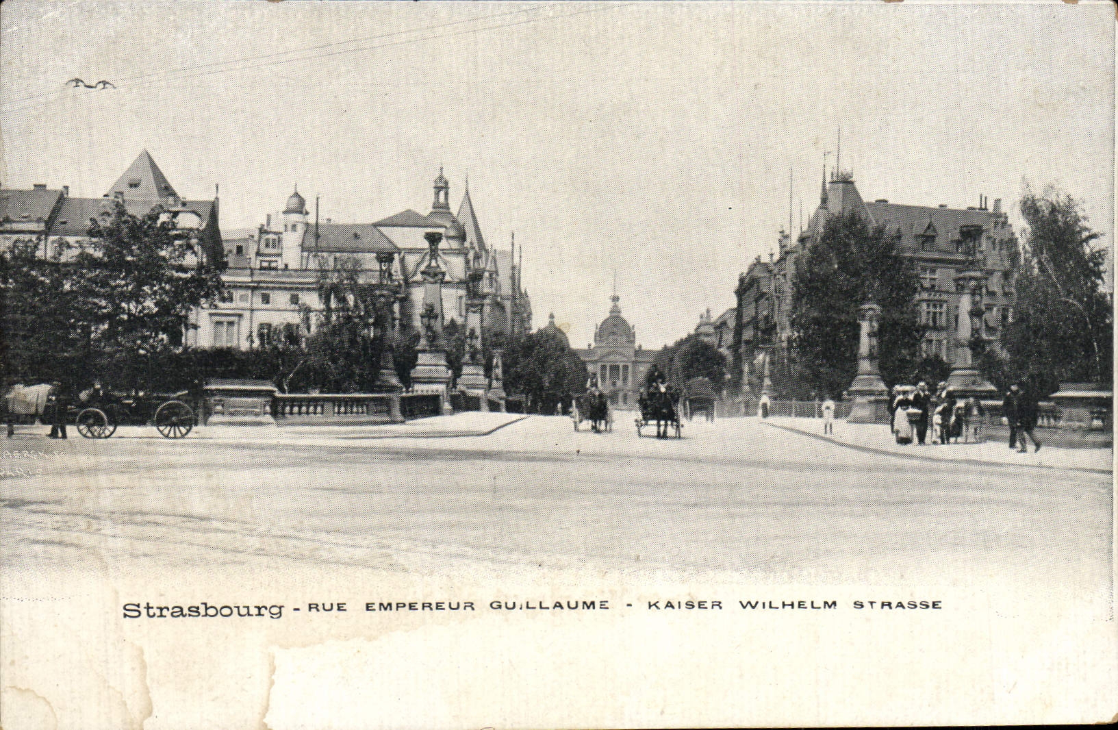 CPA Strasbourg Rue Empereur Guillaume 