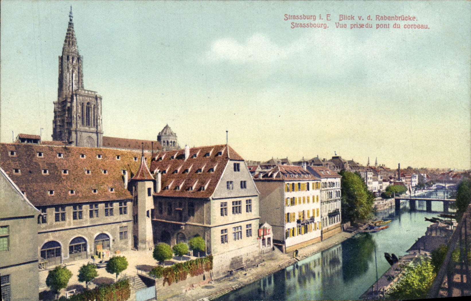 CPA Strasbourg Vue prise du pont du corbeau
