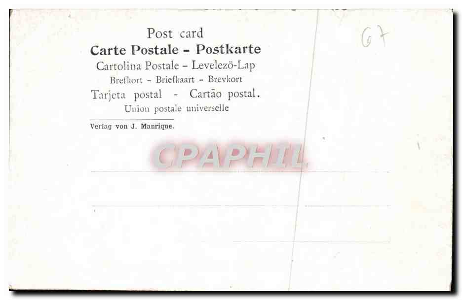 CPA Strasbourg Palais Imperial — Verso
