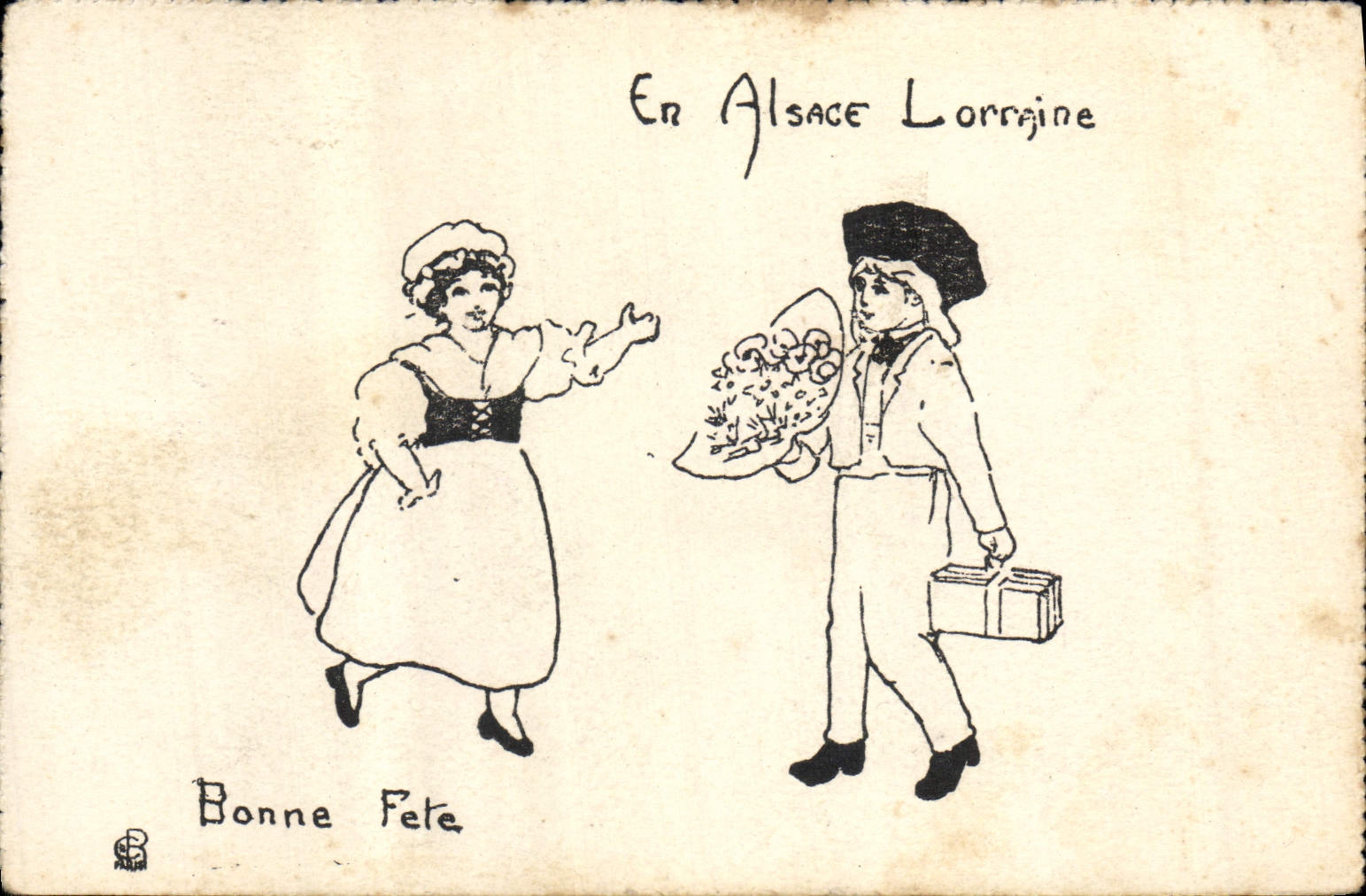 CPA Fantaisie Enfants Alsace