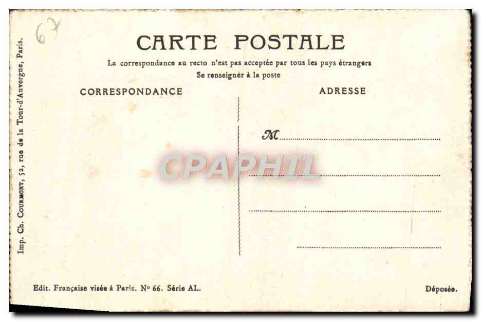 CPA Fantaisie Enfants Alsace — Verso