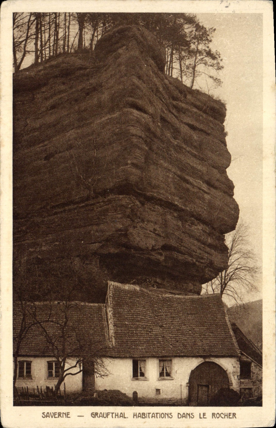 CPA Saverne Graufthal Habitations dans le rocher 