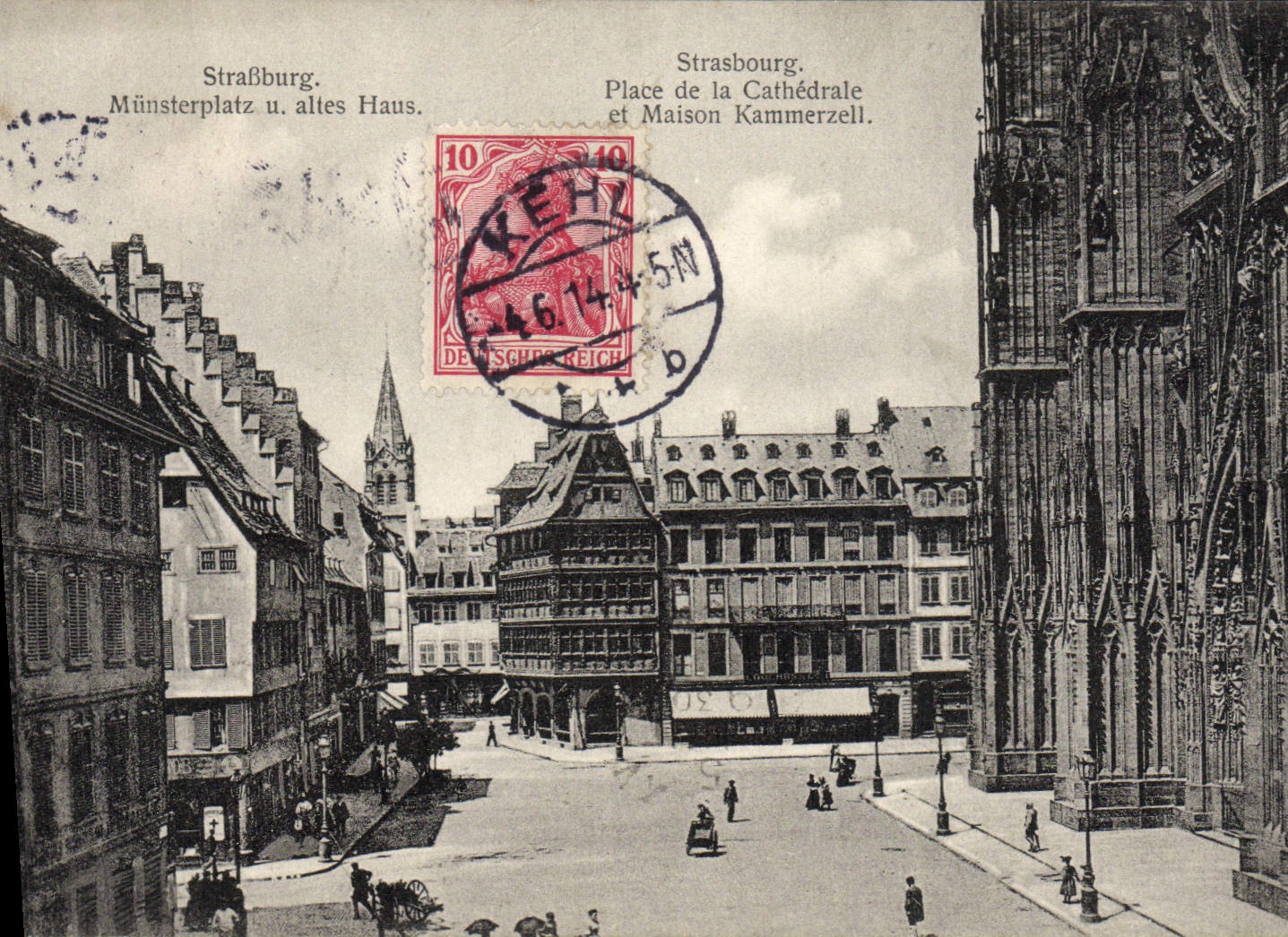 Strasbourg - Place de la Cathédrale et Maison Kammerzell — éditeur non identifié, n° de série non visible