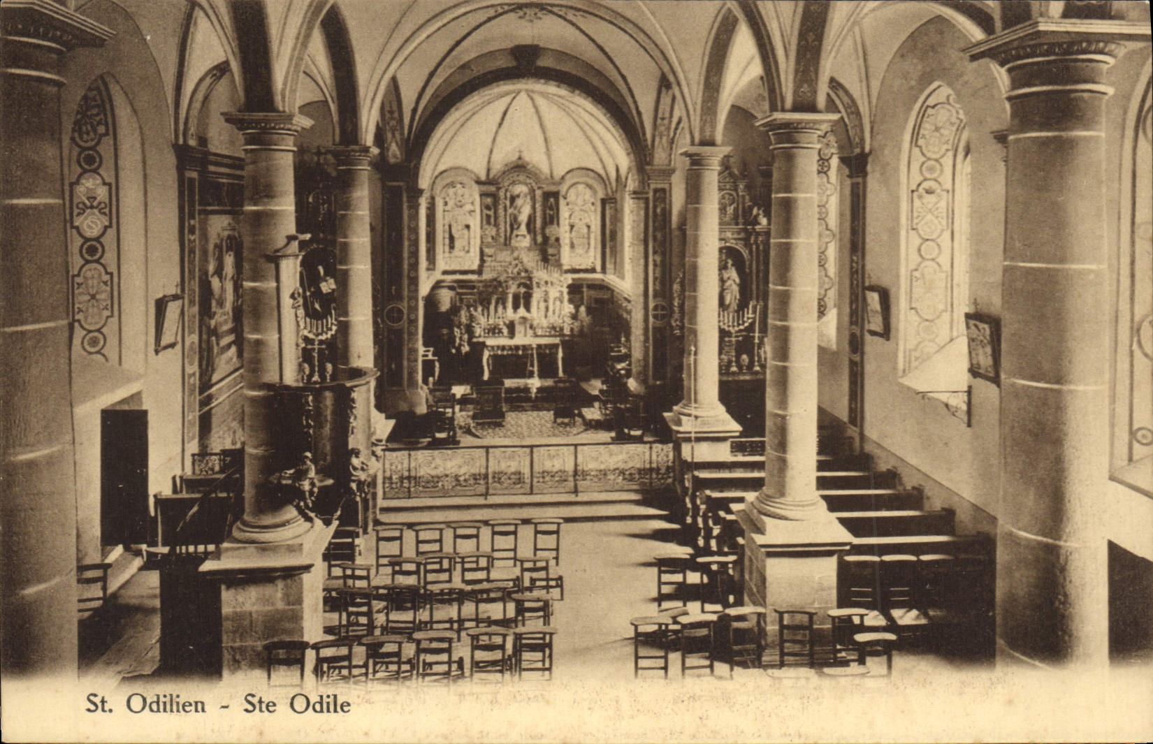 Innenansicht der Kirche Sainte-Odile in Mont-Saint-Odile — Jul. Mania & Cie, Straßburg