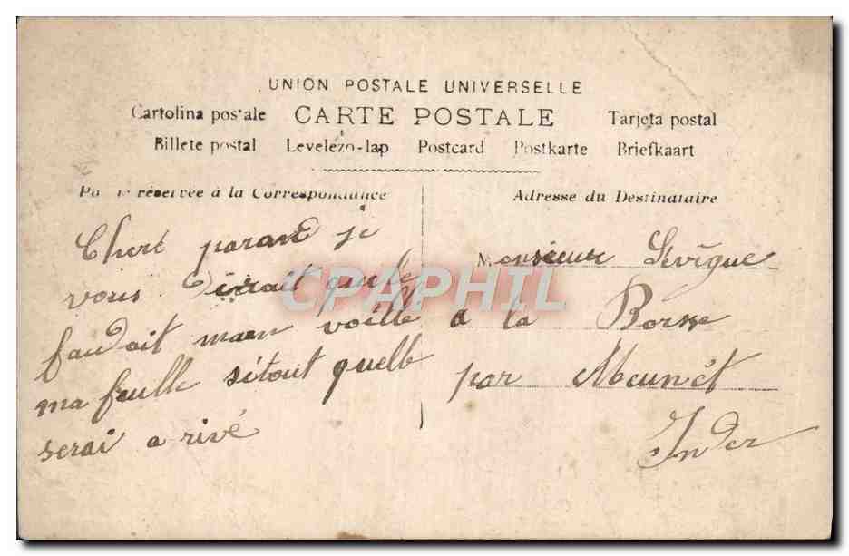 CPA Fantaisie Femme — Rückseite