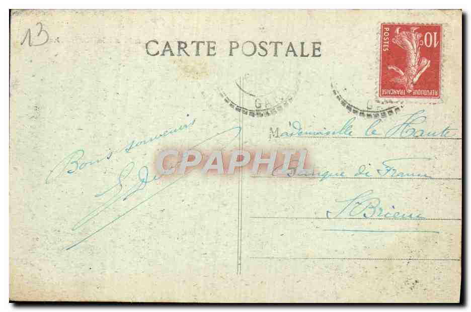 CPA Marseille Promenade de la Corniche — Verso