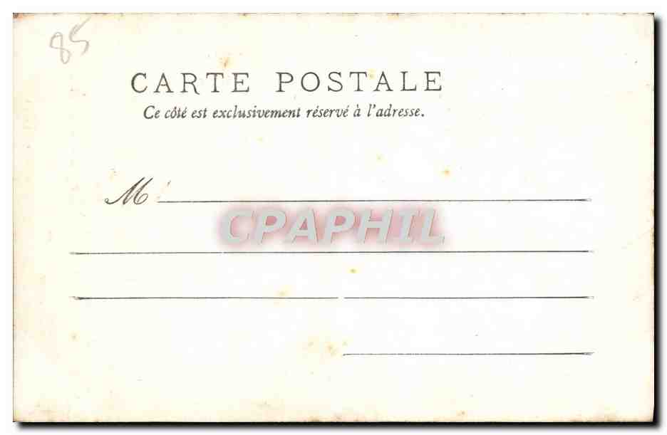 CPA Tiffauges Ruines du Chateau de Gilles de Rais dite Barbe Bleue Ruines de la chapelle — Rückseite