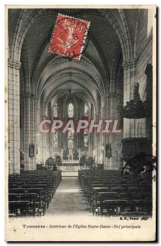 CPA Tonnerre Interieur de l'Eglise Notre Dame