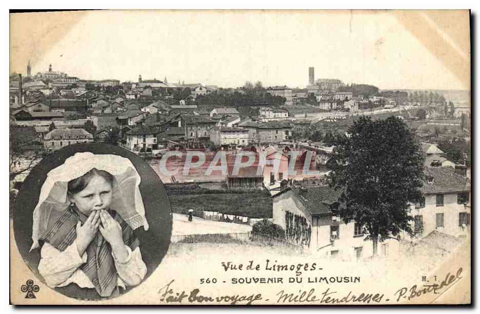 CPA Vue de Limoges Souvenir du Limousin Enfant Folklore