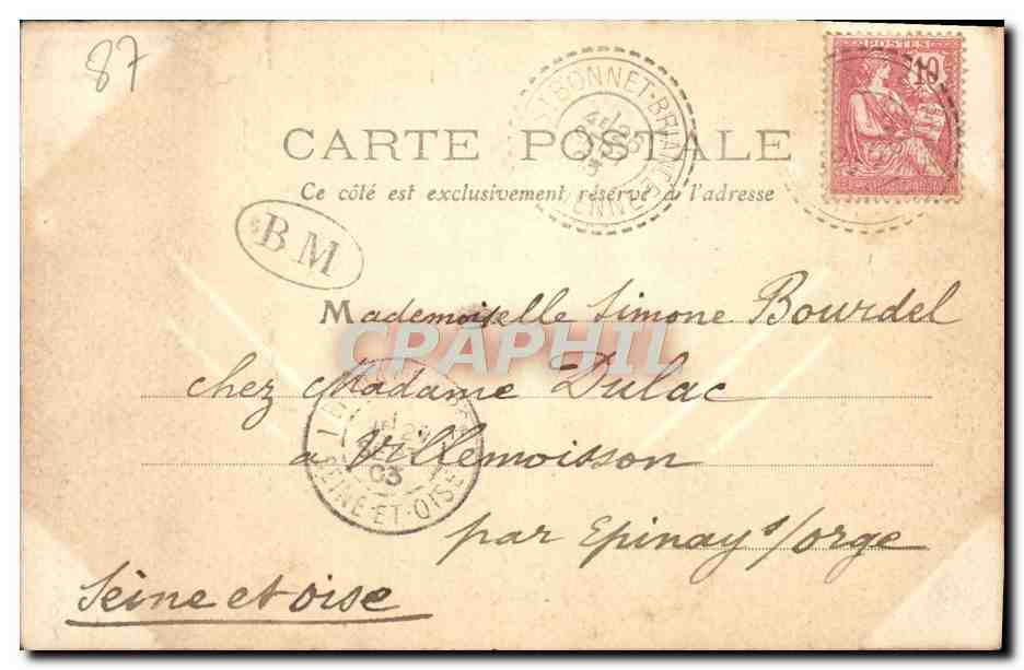 CPA Vue de Limoges Souvenir du Limousin Enfant Folklore — Rückseite