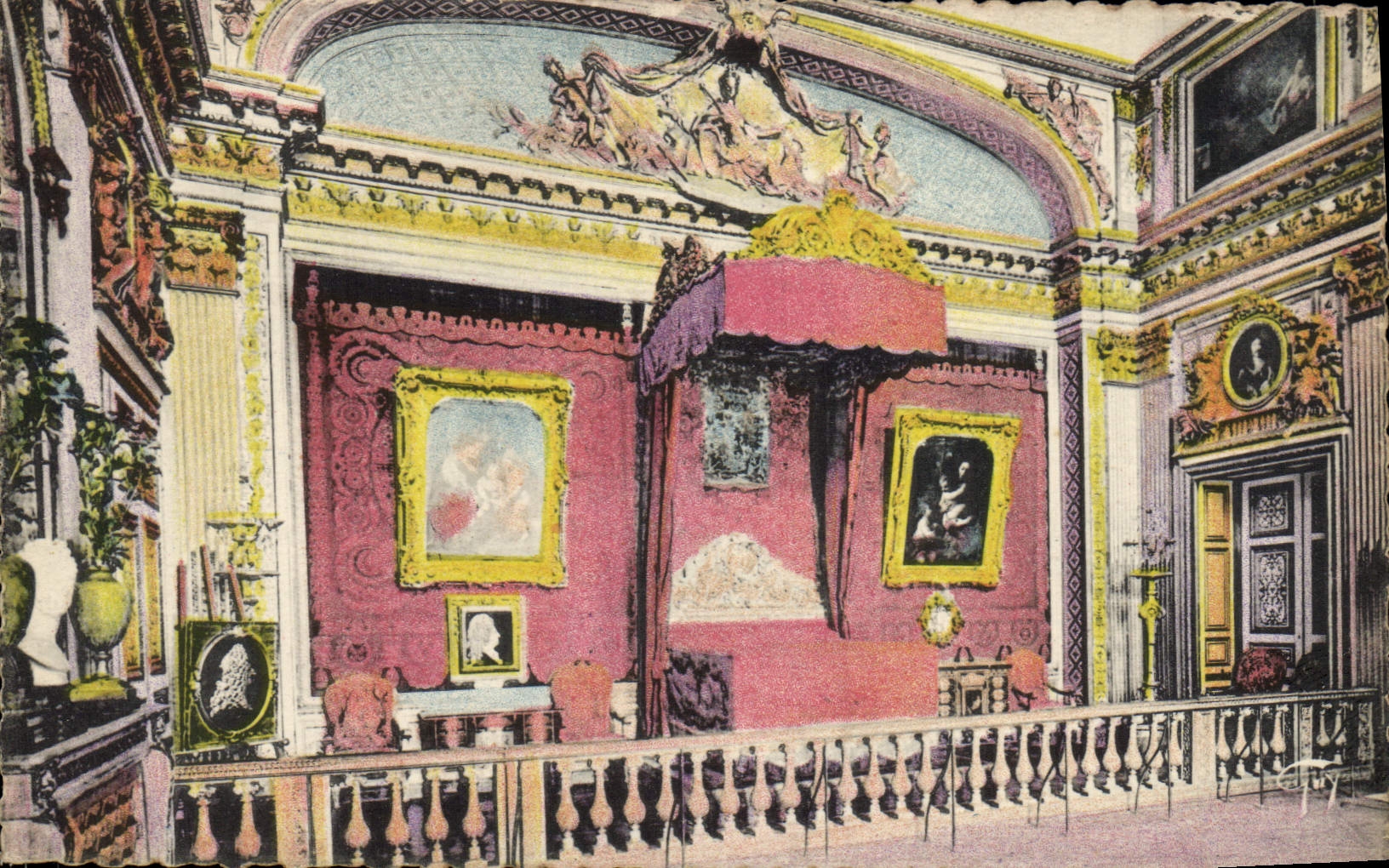Palais de Versailles — La Chambre à Coucher de Louis XIV — éditée par Lecante, Paris